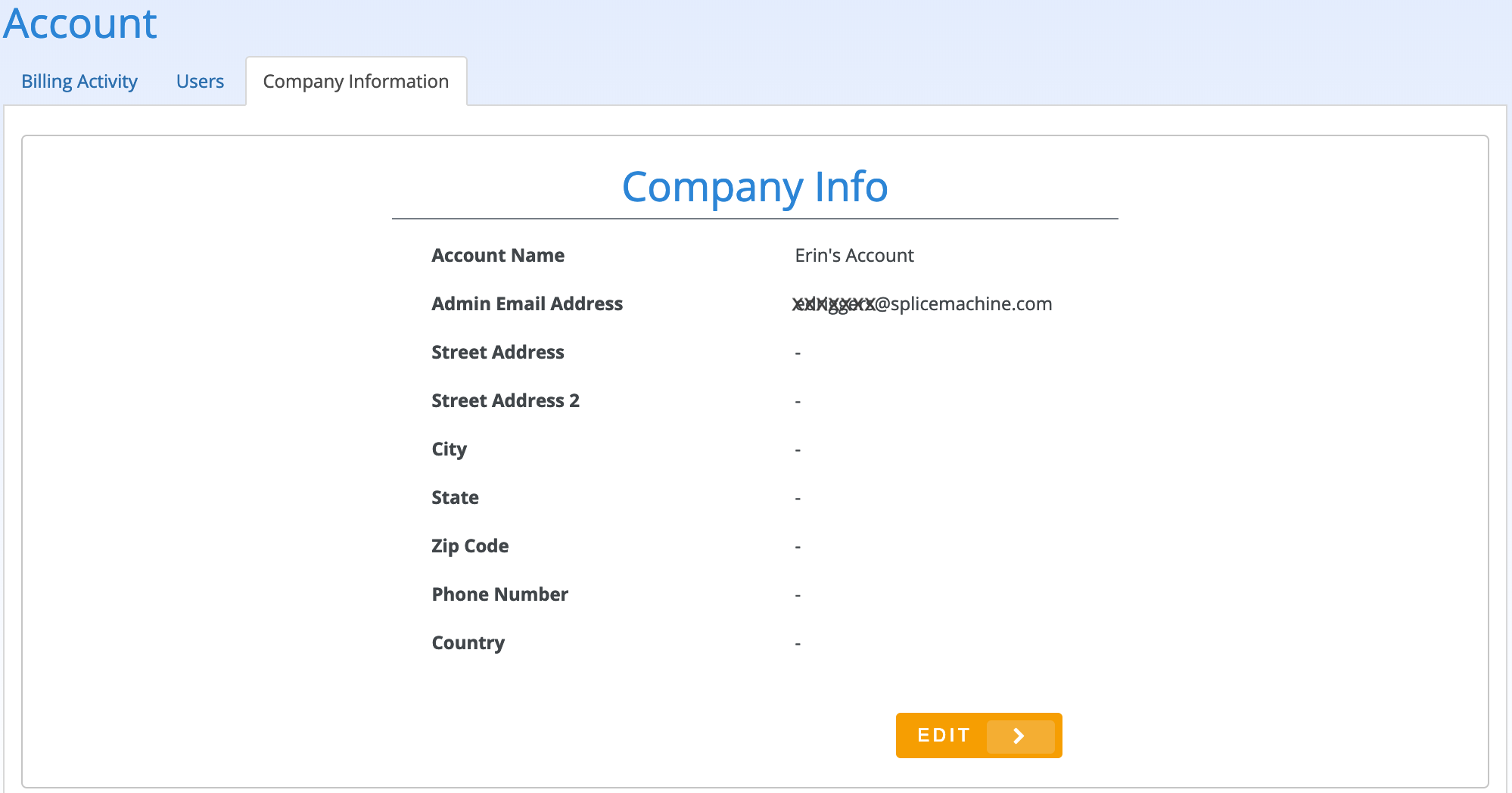 Cloud Manager Account Management | Splice Machine Documentation