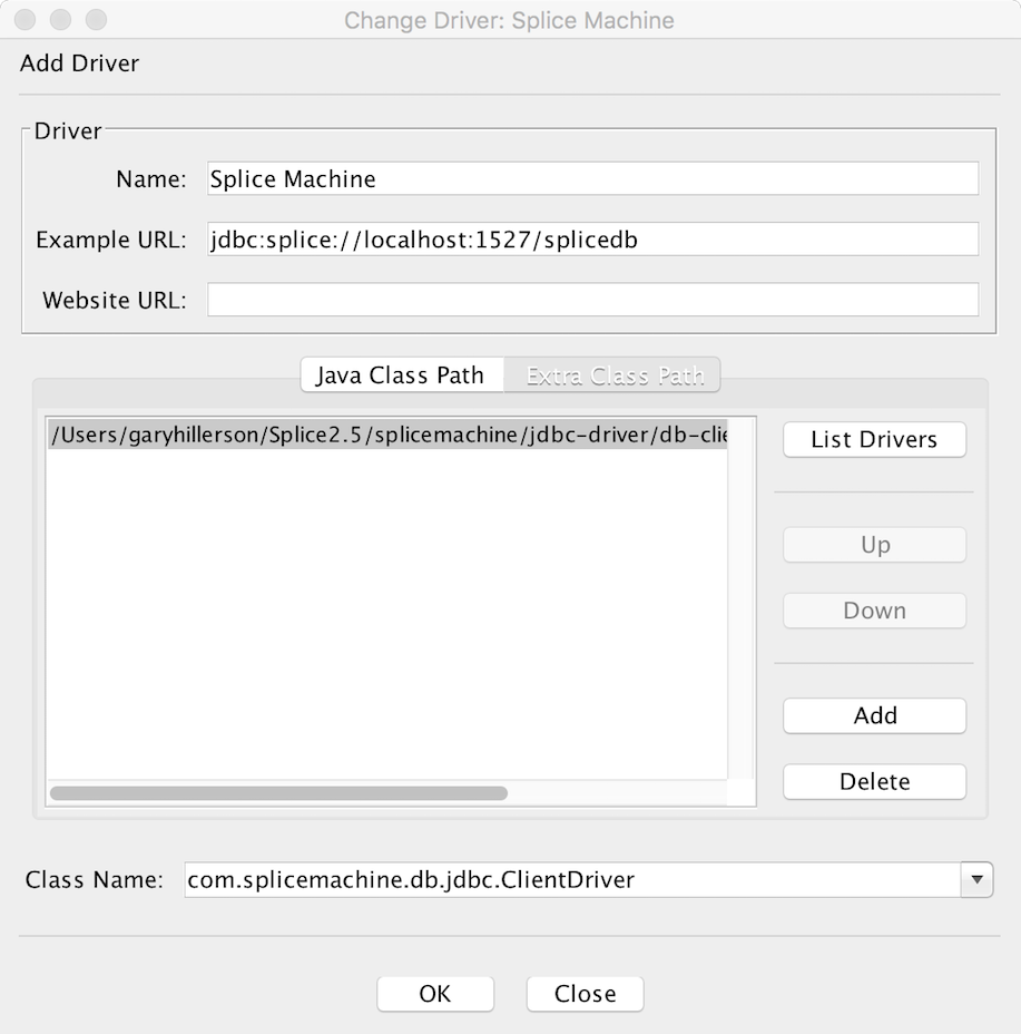 Connecting Squirrel to Splice Machine | Splice Machine Documentation